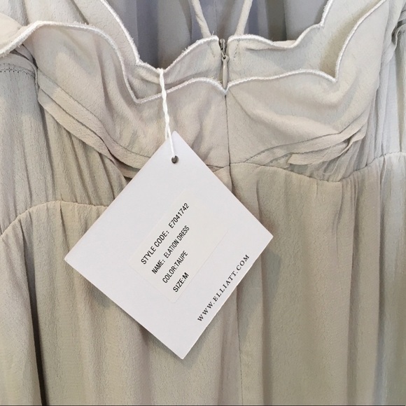 NWT Elliatt Elation midi dress halter scallops gray size m - Picture 5 of 5